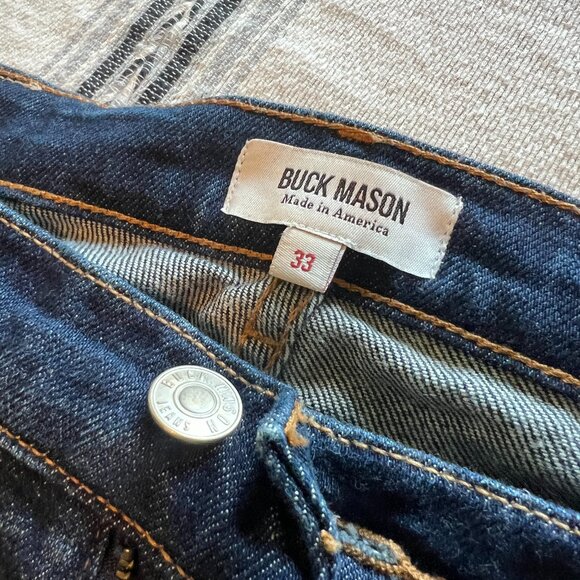 The Perfect Jean: Buck Mason Dark Wash 33" - Picture 1 of 6